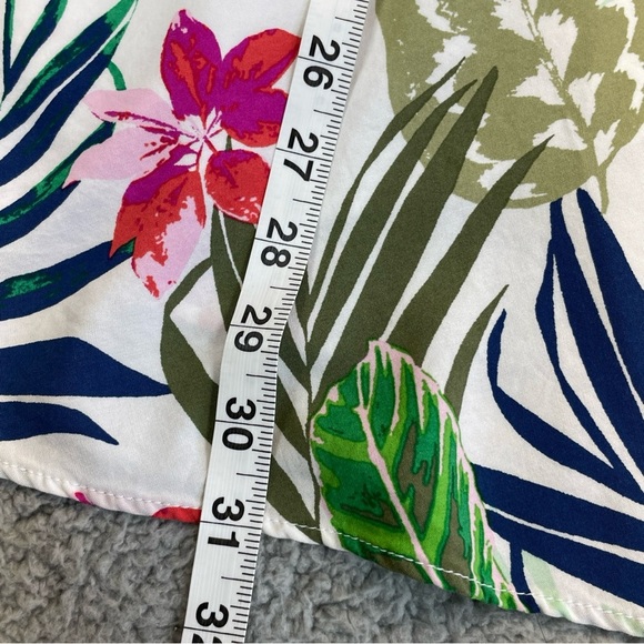 Old Navy Cami Dress size M White Tropical Floral Smocked Back Adjustable Straps - Picture 9 of 15